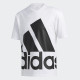 日本 Adidas 經典白底黑大三線LOGO 短t