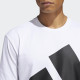 日本 Adidas 經典白底黑大三線LOGO 短t