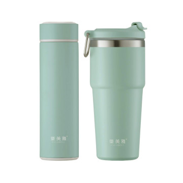 樂美雅 304不銹鋼 真空防燙超保溫 冬夏保溫杯二入組 