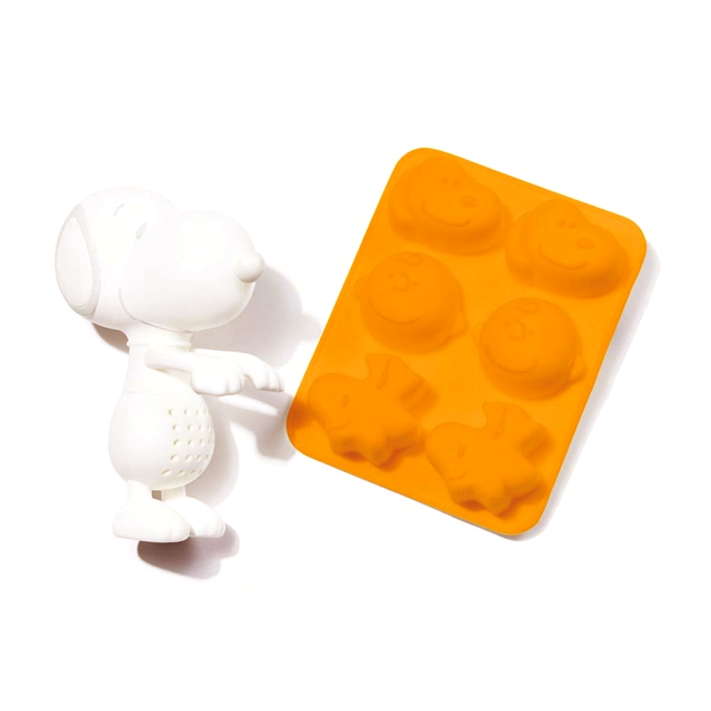 日本 超可愛 PEANUTS SNOOPY 史努比 泡茶 茶漏 + 矽膠製冰模