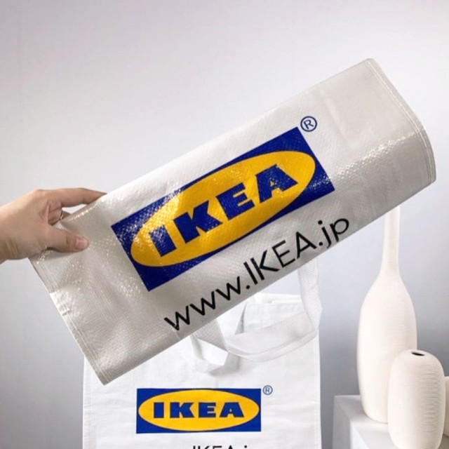 日本 IKEA 限定款 經典LOGO大容量防水購物袋