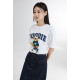 韓國 Spao 最新款滑板 Woody  熊熊 100%純棉 白色M 短袖T-shirt