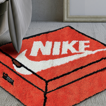 國外區域限定 NIKE 立體感經典鞋盒造型 毛絨地墊 地毯