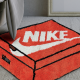 國外區域限定 NIKE 立體感經典鞋盒造型 毛絨地墊 地毯