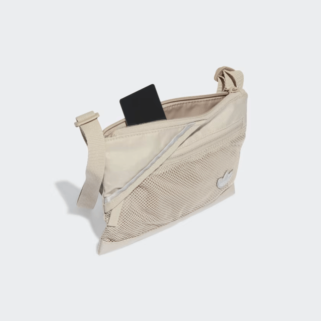 日本 adidas originals 三葉草  Adicolor Sacoche 拼接網格 斜肩側包