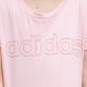 日本 ADIDAS 淺粉字母LOGO 兒童青年款 純棉休閒運動T恤
