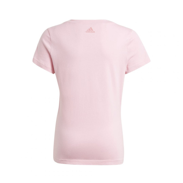 日本 ADIDAS 淺粉字母LOGO 兒童青年款 純棉休閒運動T恤