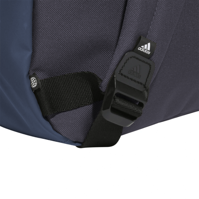 日本 adidas 海軍藍經典三線大LOGO 多夾層大容量運動休閒後背包
