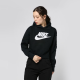 日本 Nike 經典大LOGO 可粘貼魔鬼氈絨  女款長袖連帽T恤 - M