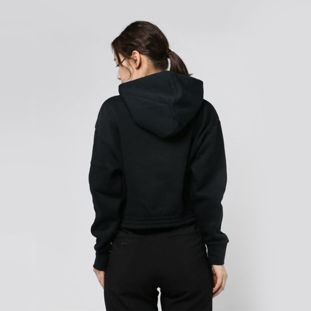 日本 Nike 經典大LOGO 可粘貼魔鬼氈絨  女款長袖連帽T恤 - M