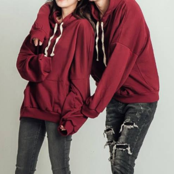 神好搭 情侶款 OVERSIZE 落肩連帽T恤 多色可選