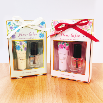 日本 With Flora FLEUR LAFEE 花香呵護 [護手霜+指緣油] 禮盒